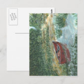 Carte Postale Canot rouge (Devant / Derrière)