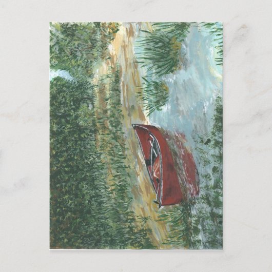 Carte Postale Canot rouge (Devant)