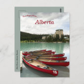 Carte Postale Canots au lac Louise Alberta Canada (Devant / Derrière)
