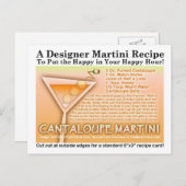 CARTE POSTALE CANTALOUPE MARTINI RECEPE POSTCARD (Devant / Derrière)