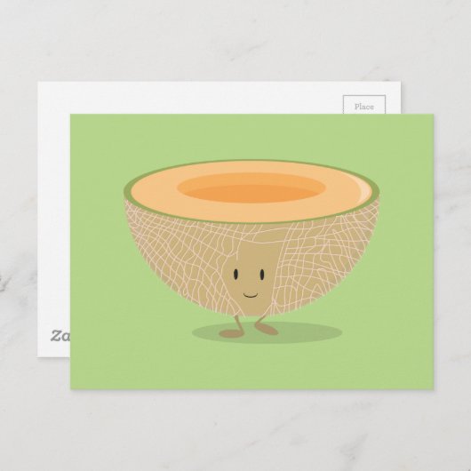 Carte Postale Cantaloupe souriant (Devant / Derrière)