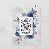 Carte Postale Cantique des Cantiques 3:4 J'ai trouvé celui que m (Devant / Derrière)