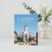 Carte Postale Canton Courthouse Square États-Unis (Debout devant)