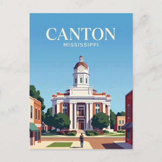 Carte Postale Canton Courthouse Square États-Unis (Devant)