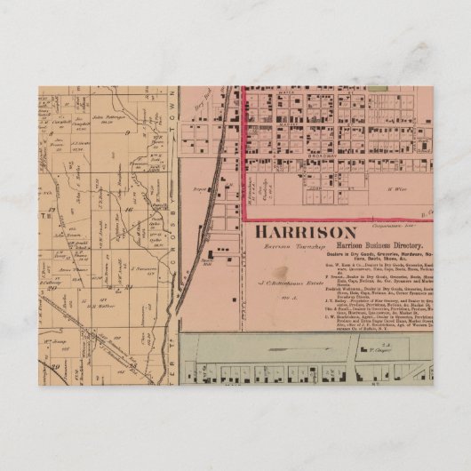 Carte Postale Canton de Harrison, Ohio (Devant)