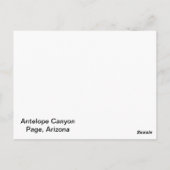 Carte Postale Canyon d'antilope (Dos)