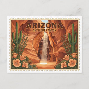 Carte Postale Canyon de l'Antilope Vintage Arizona Désert Voyage