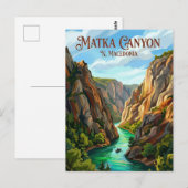 Carte Postale Canyon de Matka N. Macédoine (Devant / Derrière)