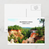 Carte Postale CANYON de PROVIDENCE - Lumpkin, la Géorgie (Devant / Derrière)