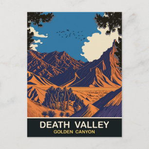 Carte Postale Canyon d'Or, Death Valley CA, Voyage