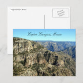 Carte Postale canyon en cuivre (Devant / Derrière)