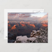 Carte Postale Canyon givré (Devant / Derrière)