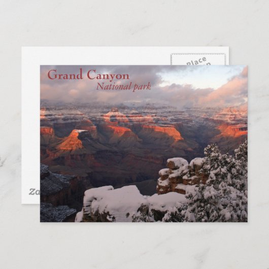 Carte Postale Canyon givré (Devant / Derrière)