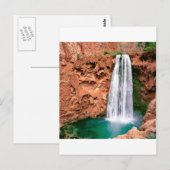 Carte Postale Canyon grand Arizona de Havasupai Mooni de cascade (Devant / Derrière)
