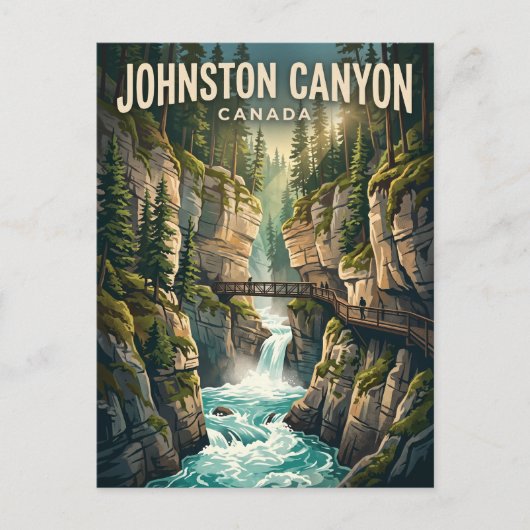 Carte Postale Canyon Johnston Canada (Devant)