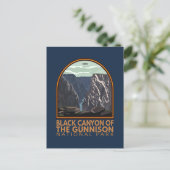 Carte Postale Canyon Noir De L'Emblème Vintage Gunnison (Debout devant)