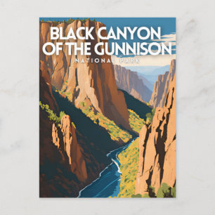 Carte Postale Canyon noir du parc national Gunnison Traditi