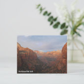 Carte Postale Canyon surplombe le Parc national de Sion, Utah (Debout devant)