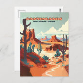 Carte Postale Canyonlands National Park Utah Desert Mountains (Devant / Derrière)