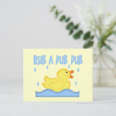 Carte Postale Caoutchouc Jaune Rub Ducb Un Dub Dub (Debout devant)
