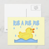 Carte Postale Caoutchouc Jaune Rub Ducb Un Dub Dub (Devant / Derrière)