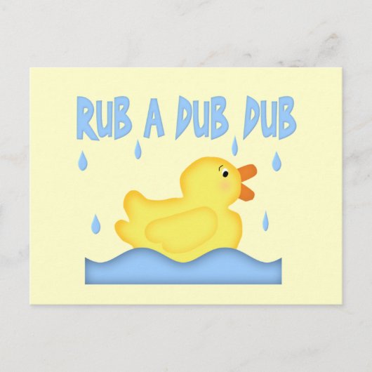 Carte Postale Caoutchouc Jaune Rub Ducb Un Dub Dub (Devant)