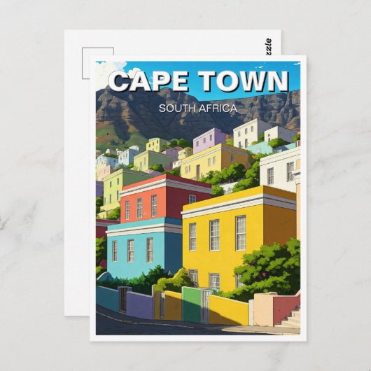 Carte Postale Cap Bo-kaap Afrique du Sud (Devant / Derrière)