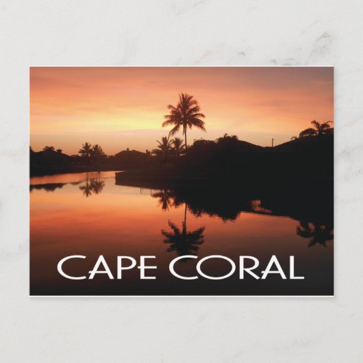 Carte Postale Cap Coral Floride coucher de soleil (Devant)