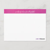 Carte Postale Cap de diplôme Mots de WIsdom Conseil Parti rose (Dos)