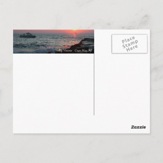 Carte Postale Cap May Sunset (Dos)