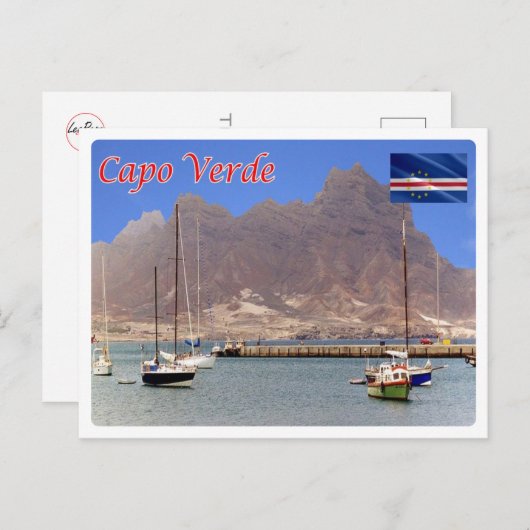 Carte Postale Cap Vert - Mont Cara - (Devant / Derrière)