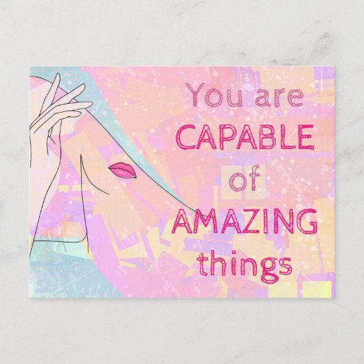 Carte Postale Capable de choses Extraordinaires Motivation Art A (Devant)