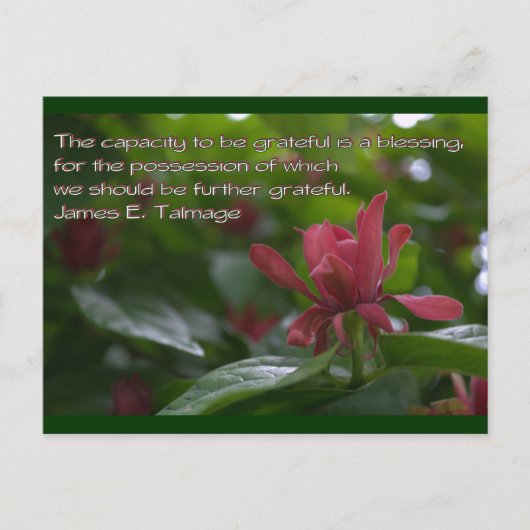 Carte Postale capacité d'être reconnaissant (Devant)