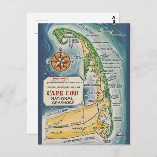 Carte Postale Cape Cod (Devant / Derrière)