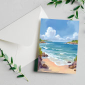 Carte Postale Cape Cod Beach Bay Ocean Painting