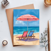 Carte Postale Cape Cod Beach Day | Aquarelle Ocean MA