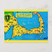 Carte Postale Cape Cod coloré (Devant)
