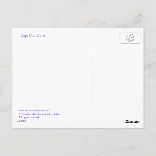 Carte Postale Cape Cod Dune (Dos)