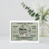 Carte Postale Cape Cod Faneuil Hall Marque Étiquette Cranberry (Debout devant)