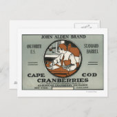 Carte Postale Cape Cod John Alden Marque Cranberry Étiquette (Devant / Derrière)