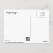 Carte postale Cape Cod Lighthouse (Dos)