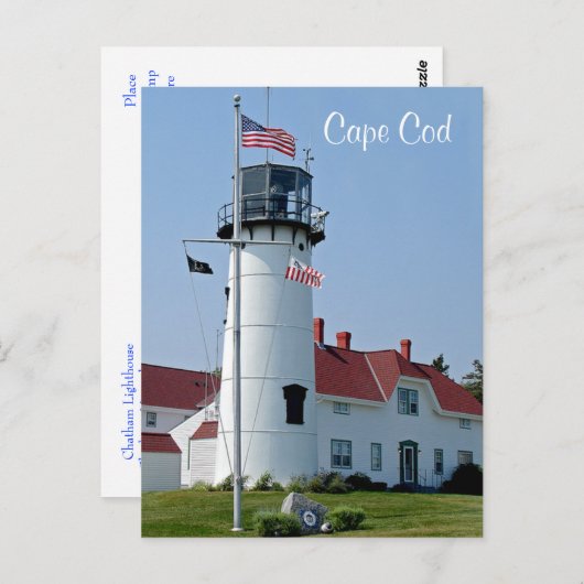 Carte postale Cape Cod Mass Chatham Lighthouse (Devant / Derrière)