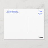 Carte postale Cape Cod Mass Chatham Lighthouse (Dos)