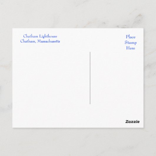 Carte postale Cape Cod Mass Chatham Lighthouse (Dos)