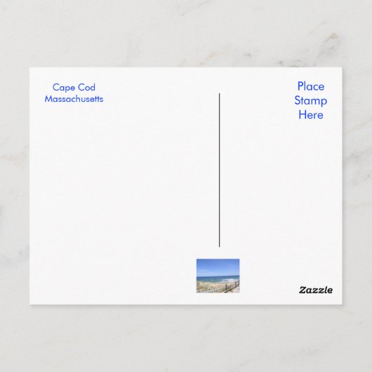 Carte Postale Cape Cod Mass Dunes Beach Ocean Post Card (Dos)
