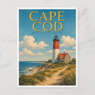 Carte Postale Cape Cod Massachusetts Nauset Light GeoSaga