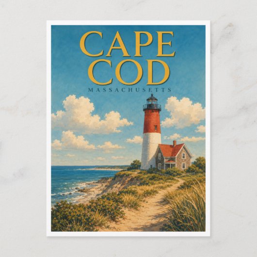 Carte Postale Cape Cod Massachusetts Nauset Light GeoSaga (Devant)