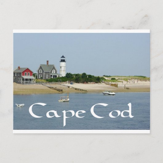 Carte Postale Cape Cod, Massachusetts - Phare de Cou Sandy (Devant)