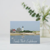 Carte Postale Cape Cod, Massachusetts - Phare de Cou Sandy (Debout devant)