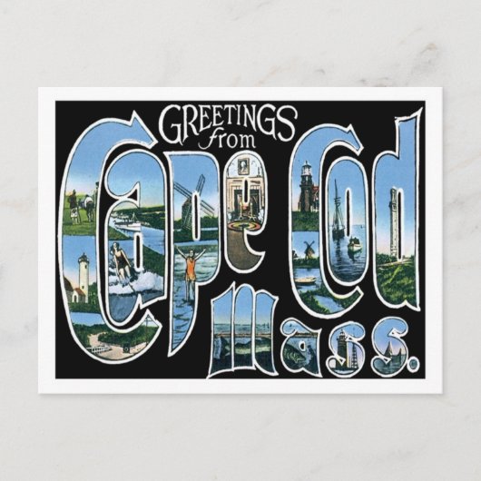 Carte Postale Cape Cod Massachusetts Travel America US City (Devant)